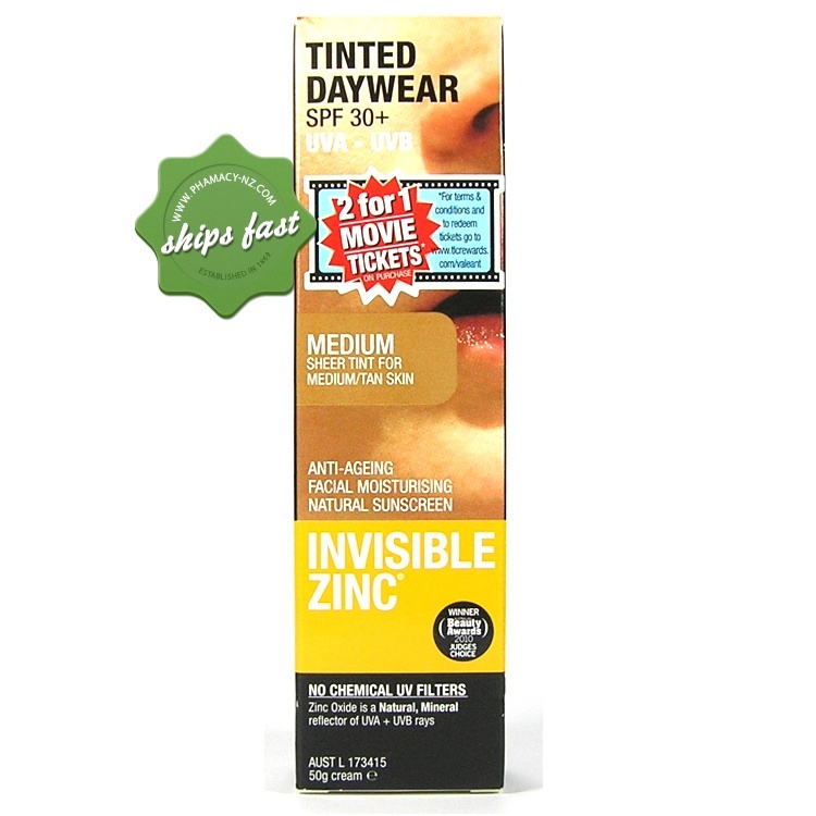 Invisible Zinc Tint Medium SPF30
