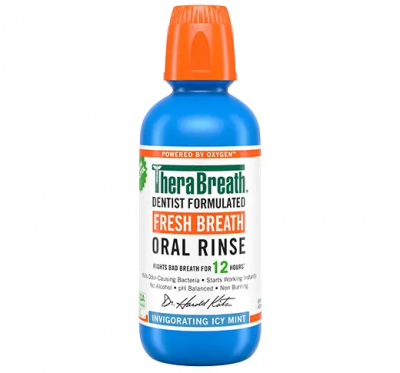 TheraBreath Fresh Breath Oral Rinse Icy Mint 473ml